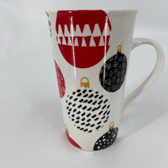 STARBUCKS 2016 Holiday Ornaments Coffee Tea Cocoa Mug 16 Ounce Tall Cup White - Picture 4 of 7